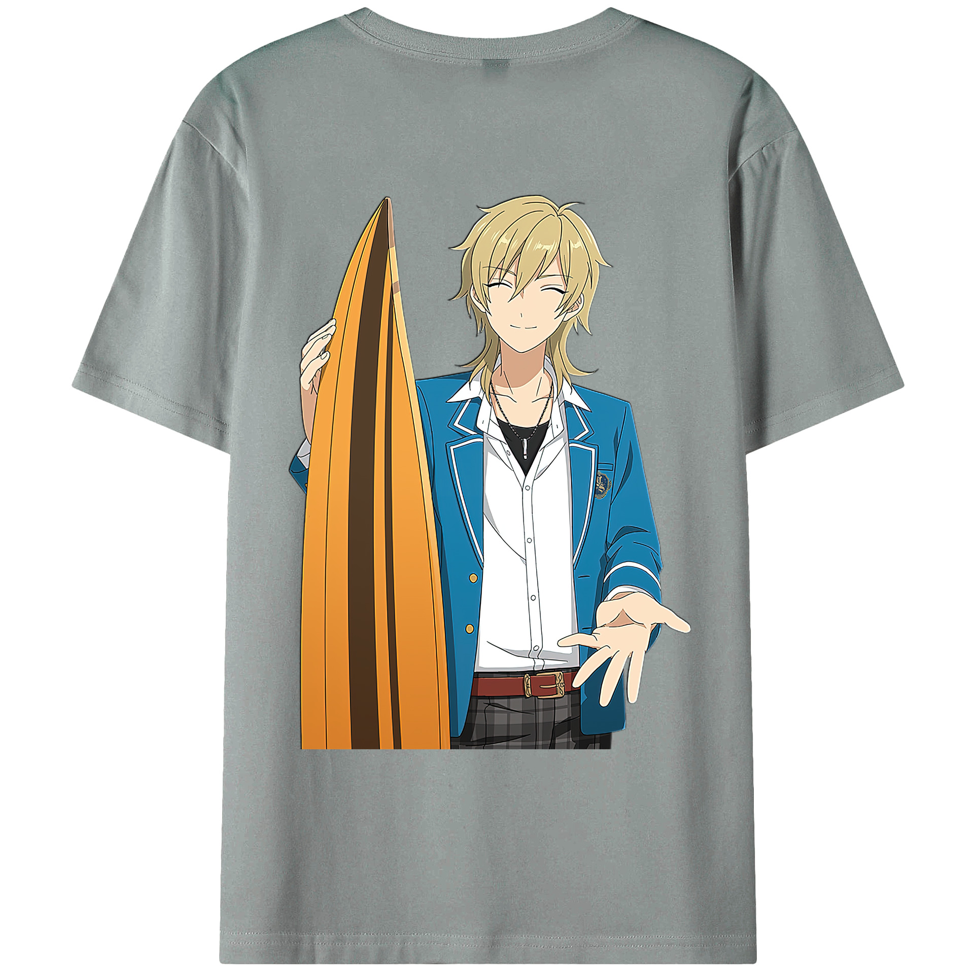 （画像用） あんさんぶるスターズ! Ensemble Stars 綿100％ メンズ半袖Tシャツ（バックプリント） 通気性